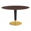 black and white dining table decor Modway Furniture Bar and Dining Tables Gold Cherry Walnut