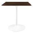 gray dining table for 8 Modway Furniture Bar and Dining Tables White Cherry Walnut