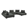 sectional with pull out bed ikea Modway Furniture Sofas and Armchairs Gray