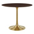 wooden dining tables near me Modway Furniture Bar and Dining Tables Gold Cherry Walnut