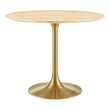 grey dining table Modway Furniture Bar and Dining Tables Gold Natural