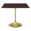 dining room table designs Modway Furniture Bar and Dining Tables Gold Cherry Walnut