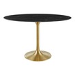marble wood dining table Modway Furniture Bar and Dining Tables Gold Black
