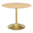 36 high dining table Modway Furniture Bar and Dining Tables Gold Natural