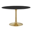 round dining table styling Modway Furniture Bar and Dining Tables Gold Black
