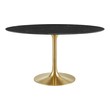 black dining benches Modway Furniture Bar and Dining Tables Gold Black