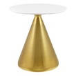 table pedestal Modway Furniture Bar and Dining Tables Gold White