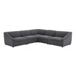 pull out couch white Modway Furniture Sofas and Armchairs Charcoal