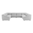 circle sectional Modway Furniture Sofas and Armchairs Light Gray