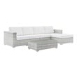 red outdoor seating Modway Furniture Sofa Sectionals Light Gray White