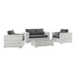 garden corner sofa lounge set Modway Furniture Sofa Sectionals Light Gray Charcoal