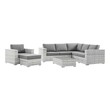 outdoor furniture and decor Modway Furniture Sofa Sectionals Light Gray Gray