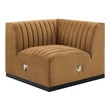 brown sofa sleeper Modway Furniture Sofas and Armchairs Black Cognac