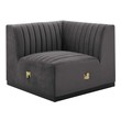 best sectional with pull out bed Modway Furniture Sofas and Armchairs Black Gray