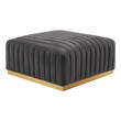 blue tufted bench Modway Furniture Sofas and Armchairs Gold Gray