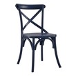 farmhouse dining table with bench and chairs Modway Furniture Midnight Blue