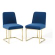 walnut table with black chairs Modway Furniture Dining Chairs Gold Navy