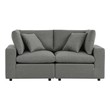 gray and white sofa Modway Furniture Bar and Dining Charcoal