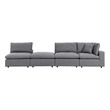 navy blue couch with chaise Modway Furniture Sofa Sectionals Gray