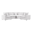 mid century leather sofa with chaise Modway Furniture Bar and Dining White