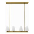 hanging chandelier lights Modway Furniture Ceiling Lamps White Satin Brass