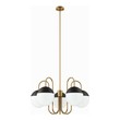 small chandelier with fan Modway Furniture Ceiling Lamps Opal Satin Brass