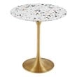 black entrance table Modway Furniture Tables Accent Tables Gold Terrazzo