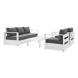patio loveseat near me Modway Furniture Sofa Sectionals White Charcoal