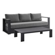 l shaped outdoor couch small Modway Furniture Sofa Sectionals Gray Charcoal