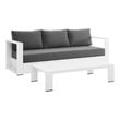 aluminum outdoor set Modway Furniture Sofa Sectionals White Charcoal