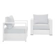 egg chair mid century Modway Furniture Bar and Dining White White