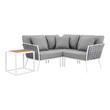 white modern couch Modway Furniture Sofa Sectionals White Gray