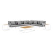 black fabric sectional couch Modway Furniture Sofa Sectionals White Gray
