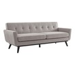 l sectional leather Modway Furniture Sofas and Armchairs Light Gray