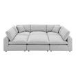 dark brown sectional with chaise Modway Furniture Living Room Sets Light Gray