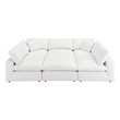 small sectional couch with chaise Modway Furniture Living Room Sets Pure White