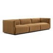 buy chaise sofa Modway Furniture Sofas and Armchairs Sofas and Loveseat Black Cognac