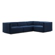 small navy sectional Modway Furniture Sofas and Armchairs Black Midnight Blue