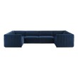 navy sectional Modway Furniture Sofas and Armchairs Black Midnight Blue
