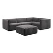 velvet love seat sofa Modway Furniture Sofas and Armchairs Black Gray