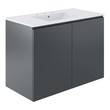 bathroom cabinet drawer Modway Furniture Vanities Gray White