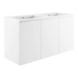 double bathroom Modway Furniture Vanities White White