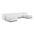 sectional couch turns into bed Modway Furniture Sofas and Armchairs BlackWhite