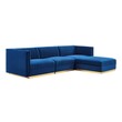 white sleeper sofa sectional Modway Furniture Sofas and Armchairs Navy