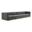 charcoal gray sectional Modway Furniture Sofas and Armchairs Gray