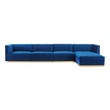 gray chaise sofa Modway Furniture Sofas and Armchairs Navy