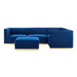 velvet navy blue couch Modway Furniture Sofas and Armchairs Navy