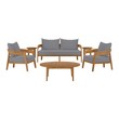 3 piece outdoor Modway Furniture Sofa Sectionals Natural Gray