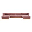 dark gray sectional with chaise Modway Furniture Sofas and Armchairs Dusty Rose