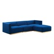 l sectional sofa leather Modway Furniture Sofas and Armchairs Gold Navy
